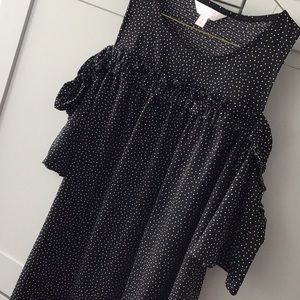 Lauren Conrad Polka Dot Cold Shoulder top